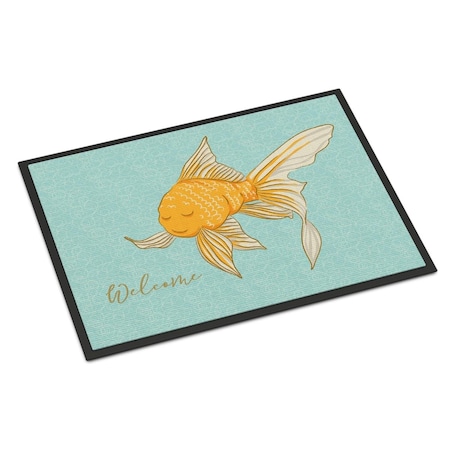 Carolines Treasures Gold Fish Welcome Indoor or Outdoor Mat - 18 x 27 in. BB8551MAT